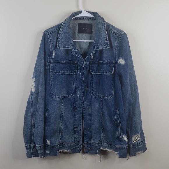 Blank NYC Other - Black NYC Distressed Jean Jacket